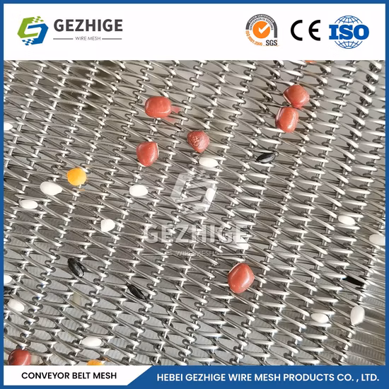 Gezhige Food Grade 304 316 Banda de malla espiral de metal de acero inoxidable para horno